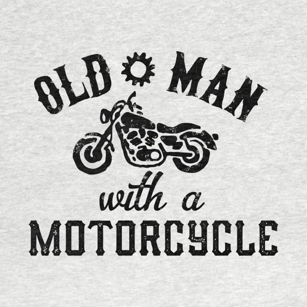 Old Man With a Motorcycle by artlahdesigns